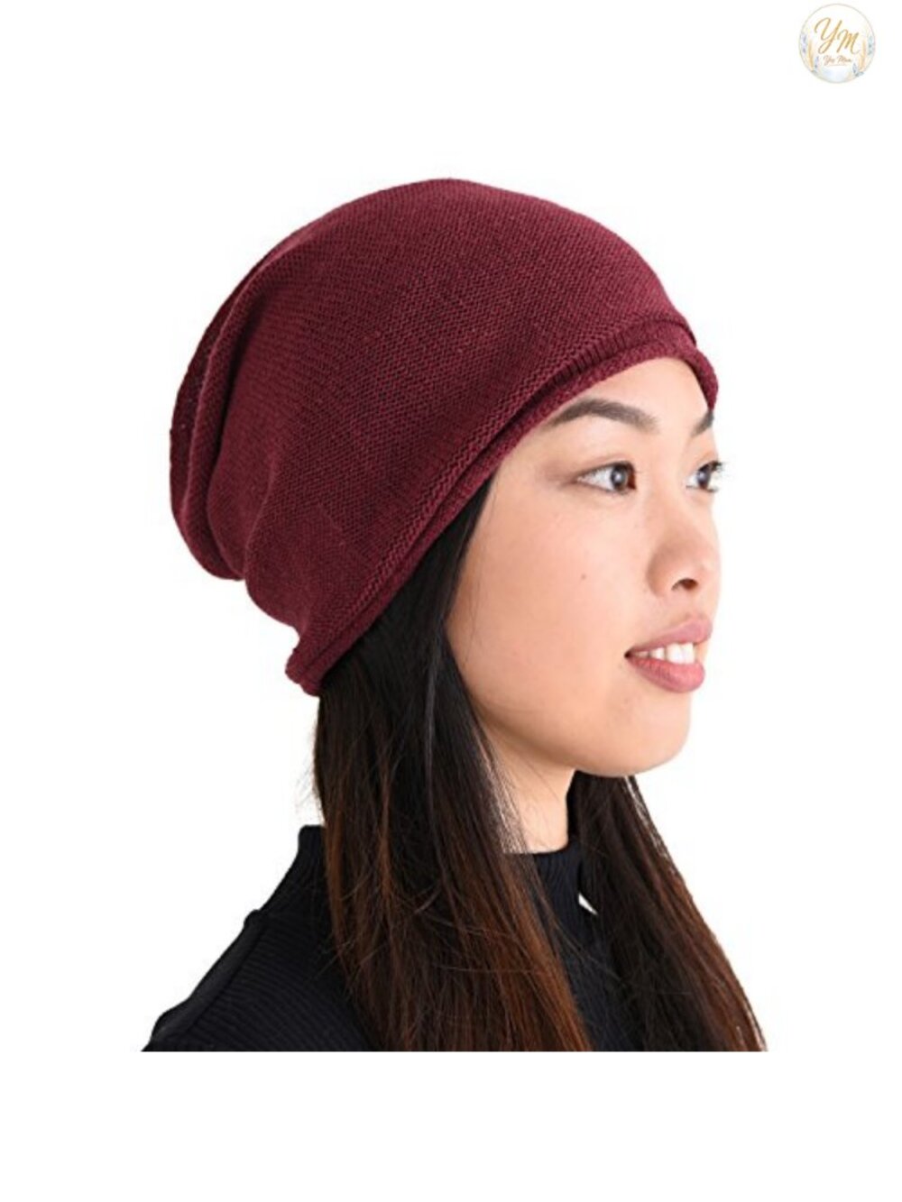100% Mulberry Silk Beanie Hat Unisex Oversized Slouchy Sleep Cap